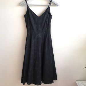 Bebe eyelet black lined dress size XS